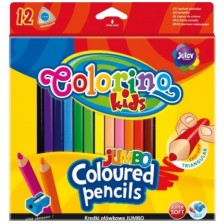 Цветни моливи Colorino Kids - Jumbo, 12 цвята -1
