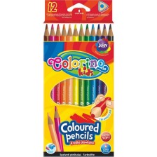 Цветни триъгълни моливи Colorino Kids - 12 цвята