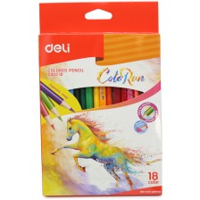 Цветни моливи Deli Colorun - EC00310, 18 цвята