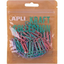 Цветни кламери Apli Kraft Collection - 80 броя -1