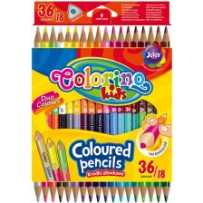 Цветни двувърхи моливи Colorino Kids  - 18 броя -1