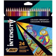 Цветни моливи BIC - Intensity, 24 цвята -1