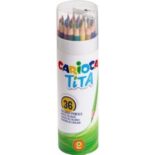 Цветни моливи Carioca Tita - 36 цвята + острилка