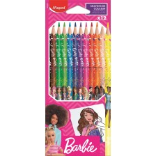 Цветни моливи Maped Barbie - 12 цвята