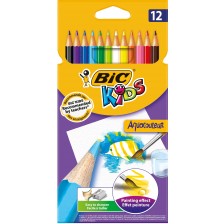 Цветни моливи BIC Kids - акварелни, 12 цвята