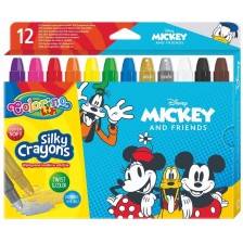 Цветни пастели Colorino Disney - Mickey and Friends Silky, 12 цвята