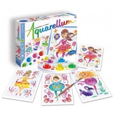 Творчески комплект за оцветяване Sentosphere - Aquarellum Junior, Балерини