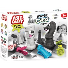 Творчески комплект Art Craft - Моделиране с пластилин, игра на шах, 400 g -1