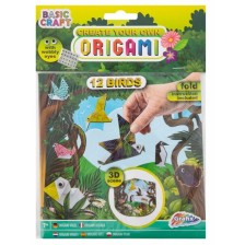 Творчески комплект Grafix - Направи си сам Оригами, 12 птици -1