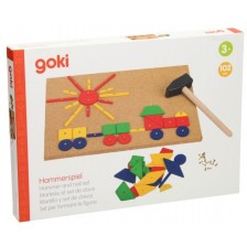 Творчески комплект Goki - Мозайка с чук и пирончета