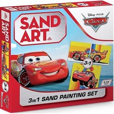 Комплект за оцветяване с пясък Red Castle - Sand Art, Cars 3 -1