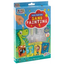 Творчески комплект Grafix Basic Craft  - рисуване с пясък, динозавър