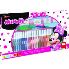 Творчески комплект Multiprint - Minnie Mouse, 3 печата и 36 флумастера