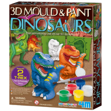 Творчески комплект 4M - Отлей и оцвети 3D динозаври -1