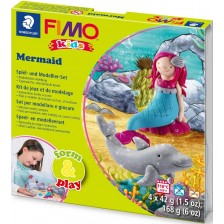 Комплект глина Staedtler Fimo Kids - Mermaid, 4 x 42 g -1