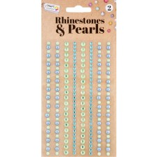 Творчески комплект Grafix Craft Sensations - камъчета и перли, 212 броя, зелени