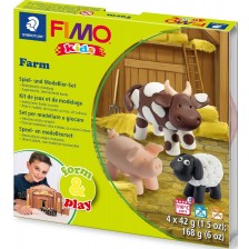К-кт глина Staedtler Fimo Kids, 4x42g, Farm