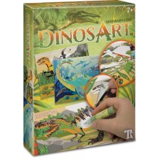 Творчески комплект DinosArt - Изкуство с пясък и фолио, Динозаври -1