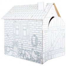 Tворчески комплект Small Foot - Направи си сам къща от картон 