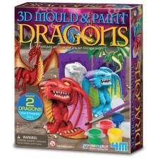 Творчески комплект 4M - Отлей и оцвети 3D дракони -1