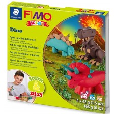 Комплект глина Staedtler Fimo Kids - Dino, 4 x 42 g -1