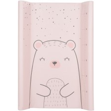 Твърда подложка за повиване KikkaBoo - Bear with me, Pink, 70 х 50 cm -1
