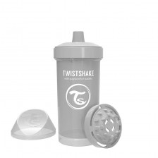 Бебешка чаша с накрайник Twistshake Kid Cup  - Сива, 360 ml -1