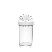 Бебешка чаша с преходен накрайник Twistshake Crawler Cup  - Бяла, 300 ml