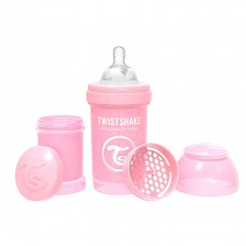 Бебешко шише против колики Twistshake Anti-Colic Pastel - Розово, 260 ml