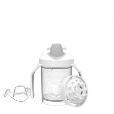 Бебешка чаша с мек накрайник Twistshake Mini Cup - Бяла, 230 ml -1
