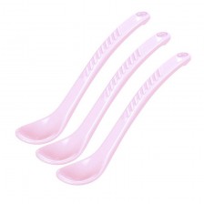 Комплект от 3 лъжички за хранене Twistshake Cutlery Pastel - Розови, над 4 месеца -1