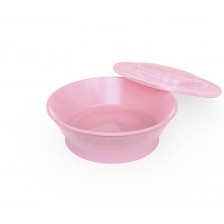 Купичка за хранене Twistshake Plates Pastel - Розова, над 6 месеца -1