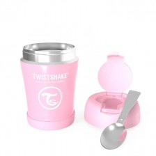 Контейнер за храна Twistshake Insulated Pastel - Розов, 350 ml