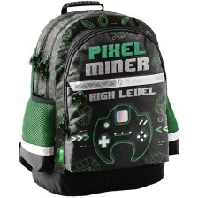 Ученическа раница Paso Pixel Miner - С 2 отделения, 19 l -1