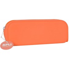 Ученически несесер Apli Neon - Оранжев, силиконов