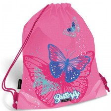 Ученическа спортна торба Lizzy Card Pink Butterfly