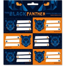 Ученически етикети Ars Una Black Panther - 18 броя
