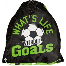 Ученическа спортна торба Paso Football - Зелено-черна -1
