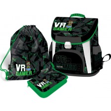 Ученически комплект Lizzy Card VR Gamer - Раница, спортна торба и несесер -1