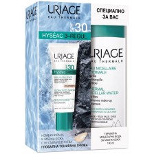 Uriage Hyseac Комплект - Тонираща грижа 3-Regul SPF30 и Мицеларна вода, 40 + 100 ml (Лимитирано)