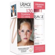 Uriage Roseliane Комплект - Мицеларна вода и Тониран крем, SPF30, 100 + 40 ml (Лимитирано) -1