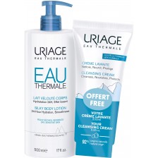 Uriage Eau Thermale Комплект - Копринен лосион за тяло и Душ крем Lavante, 500 + 200 ml -1