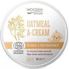 Успокояващ А-крем Wooden Spoon - С овес, 100 ml