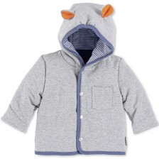 Ватирано бебешко палтенце Sterntaler - Хипо, 56 cm, сиво -1