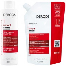 Vichy Dercos Комплект - Стимулиращ шампоан Energy+ и Пълнител, 200 + 500 ml