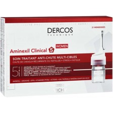 Vichy Dercos Ампули против косопад за жени Aminexil Clinical 5, 21 х 6 ml