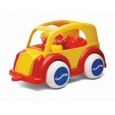 Такси с 2 човечета Viking Toys, 25 cm, с подаръчна кутия, жълто -1