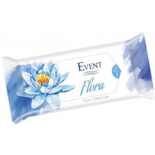 Влажни кърпи за ръце Event - Flora, Water Lily, 15 броя