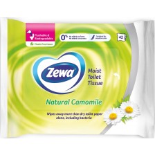 Влажна тоалетна хартия Zewa - Natural Camomile, 42 броя -1