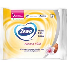 Влажна тоалетна хартия Zewa - Almond Milk, 42 броя